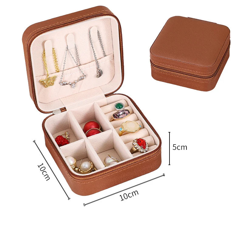 Portable small jewelry box organizer