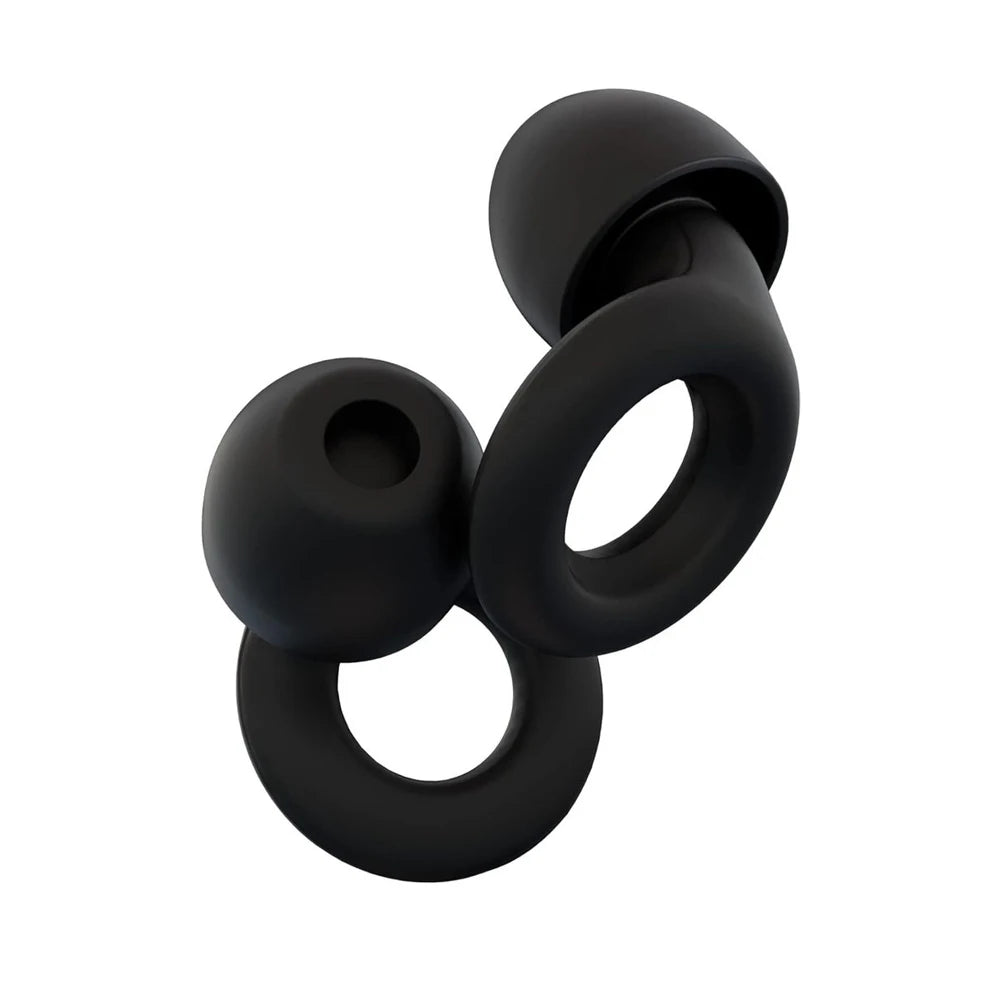 Quiet-silicone ear plugs for travel