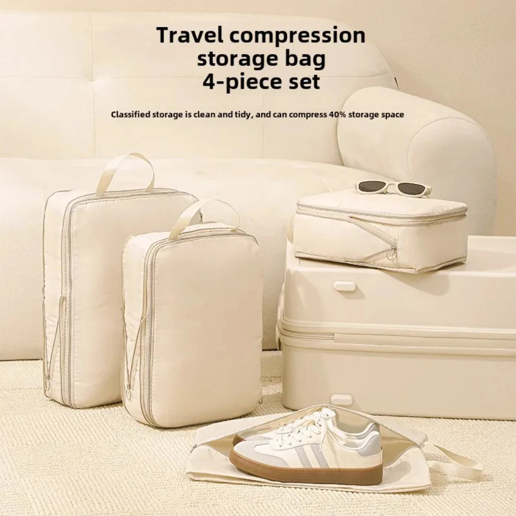 Portable compression packing cubes for travel - 4pc