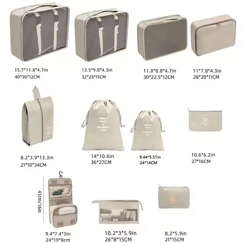Travel set storage bags