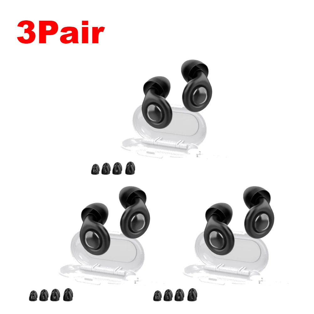 Noise-cancellation silicone ear plugs
