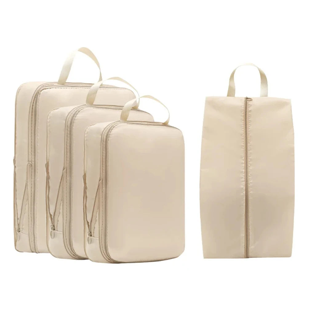 Portable compression packing cubes for travel - 4pc