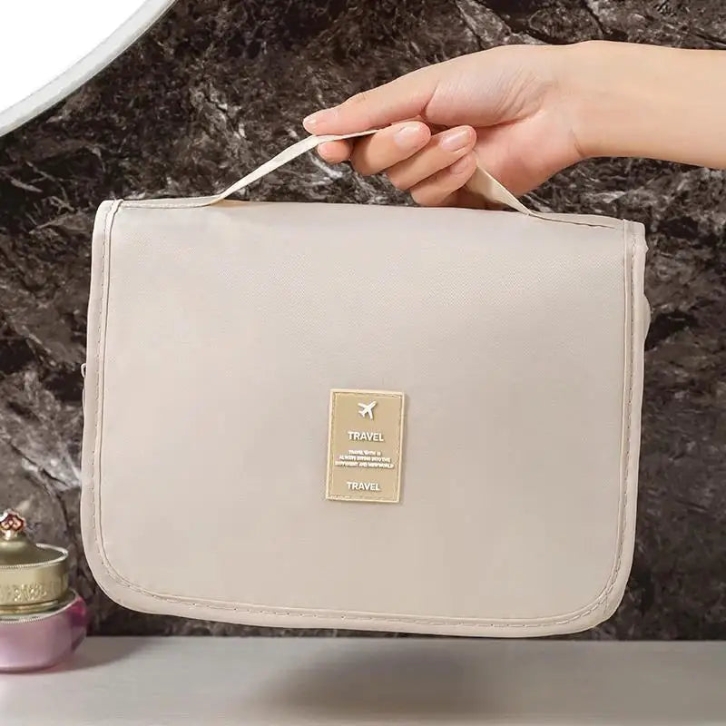 Travel hanging cosmetic bag organizer