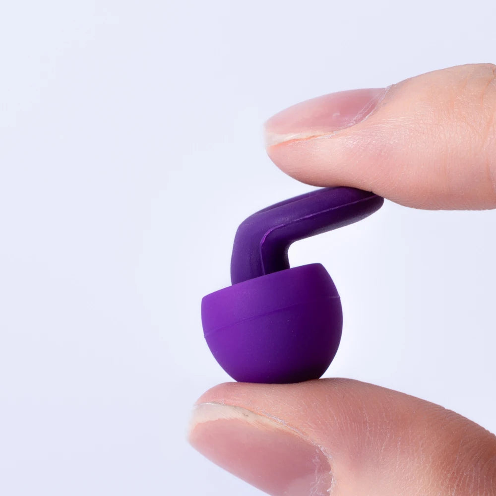 Quiet-silicone ear plugs for travel