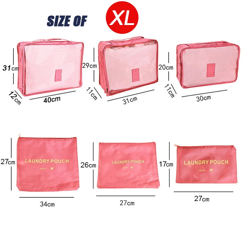 Packing cubes organizer set for travel - 6pc