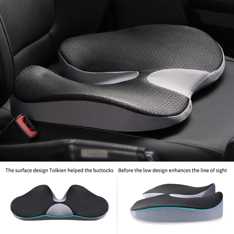 Pain-relief comfort cushion for plane, car, and any seats