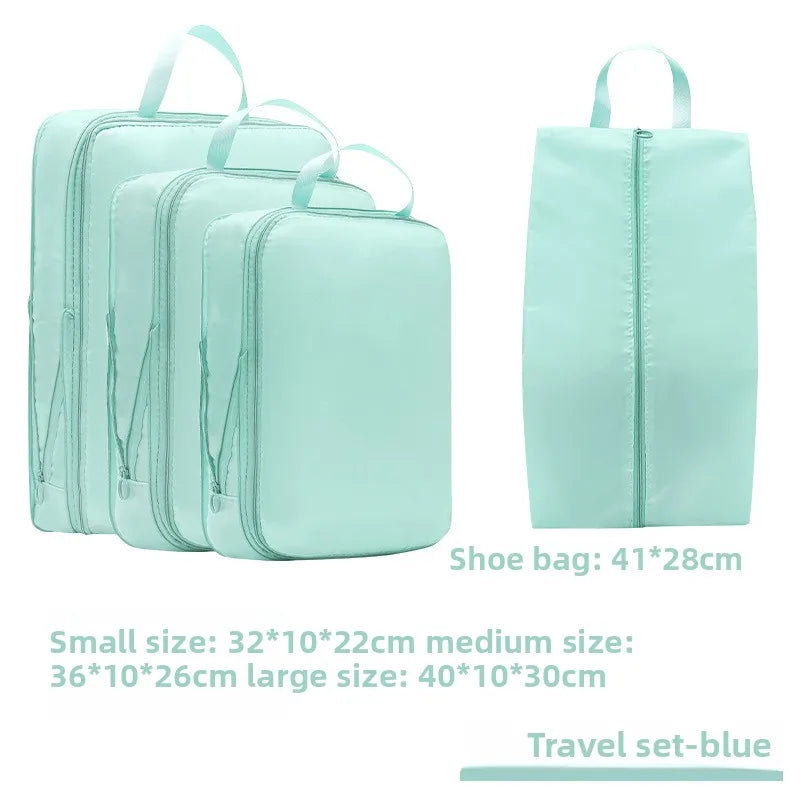 Portable compression packing cubes for travel - 4pc