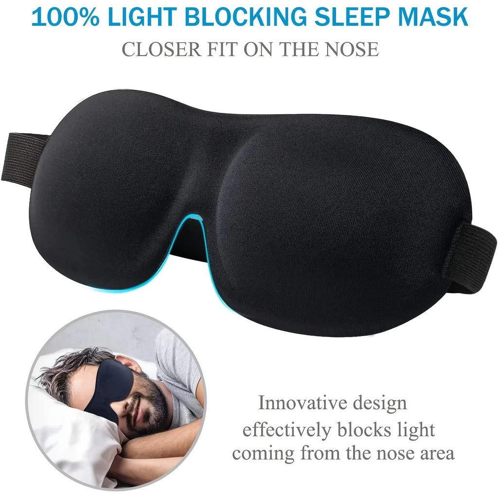 Contoured sleep mask 100% light blocking