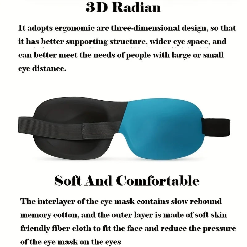 Contoured sleep mask 100% light blocking