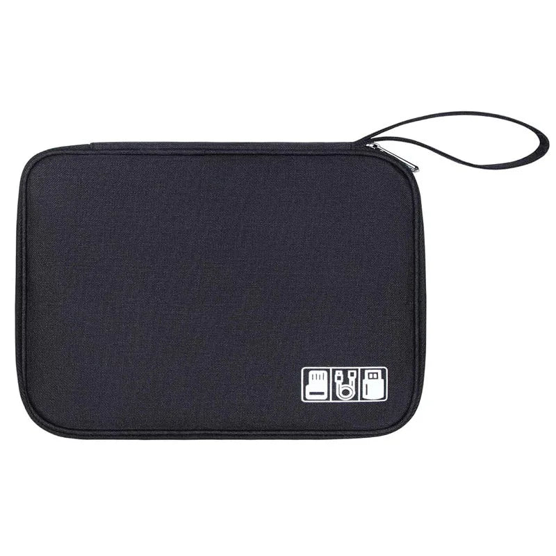 Electronics organizer pouch, waterproof travel case