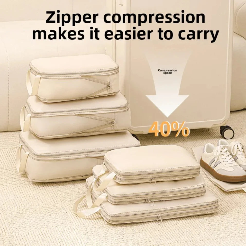 Portable compression packing cubes for travel - 4pc