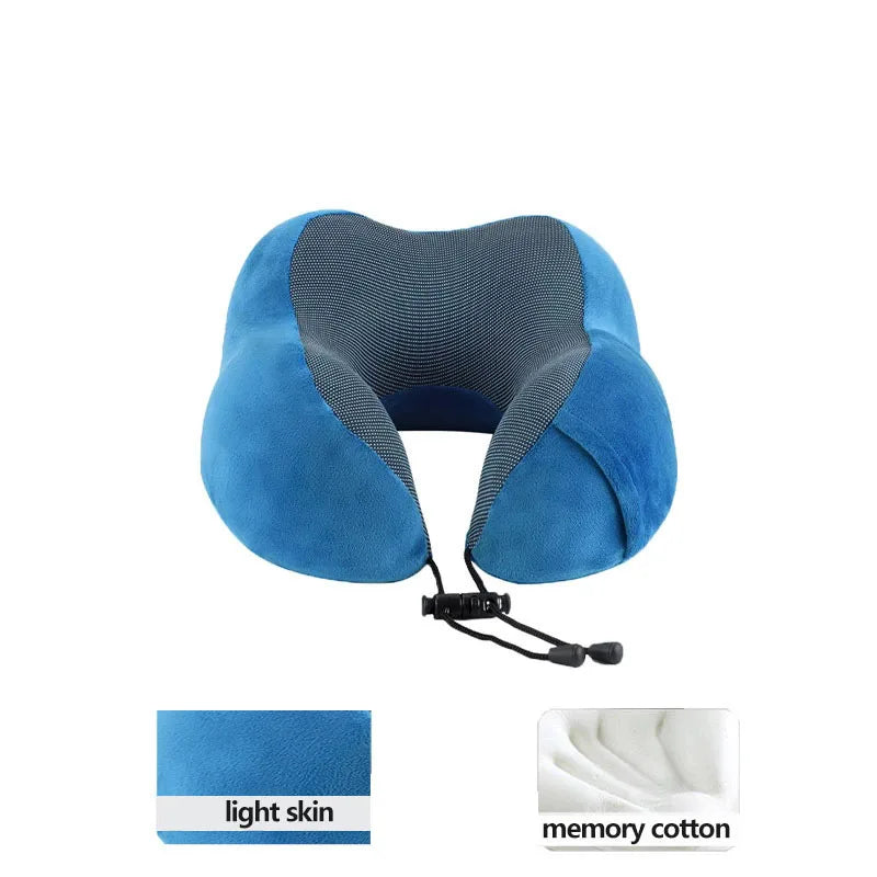 Memory foam travel neck pillow
