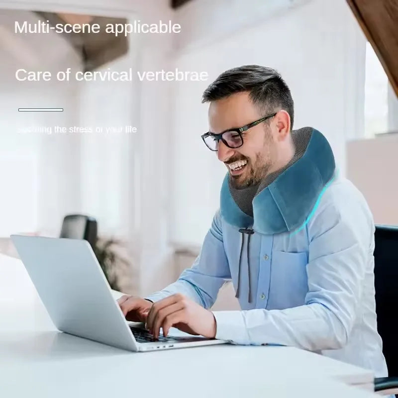 Memory foam travel neck pillow