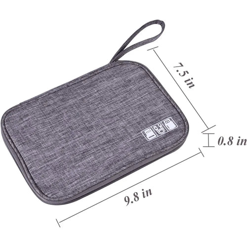 Electronics organizer pouch, waterproof travel case