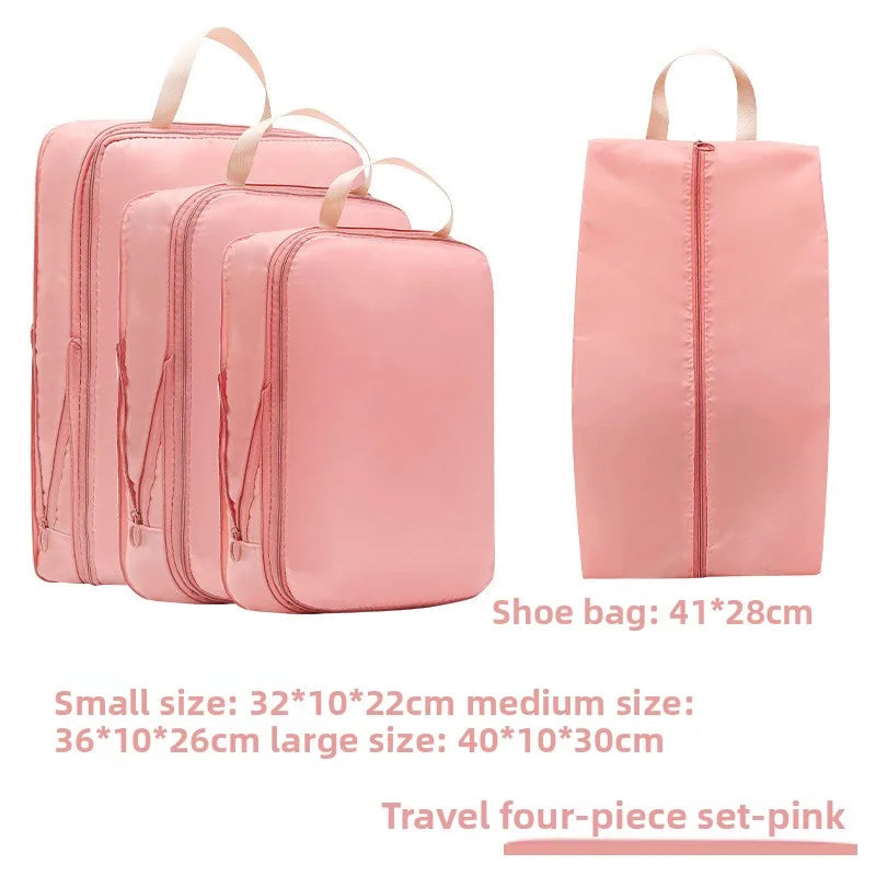 Portable compression packing cubes for travel - 4pc