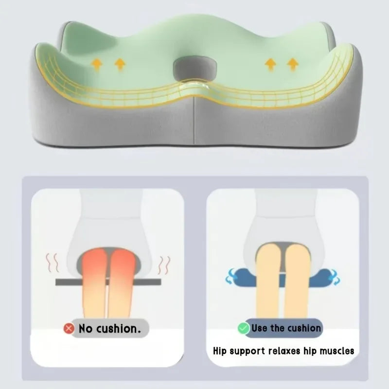 Seat cushion support pillow