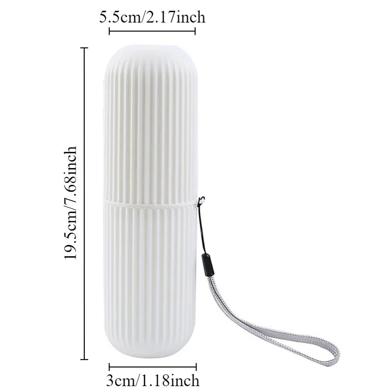 Travel toothbrush portable container
