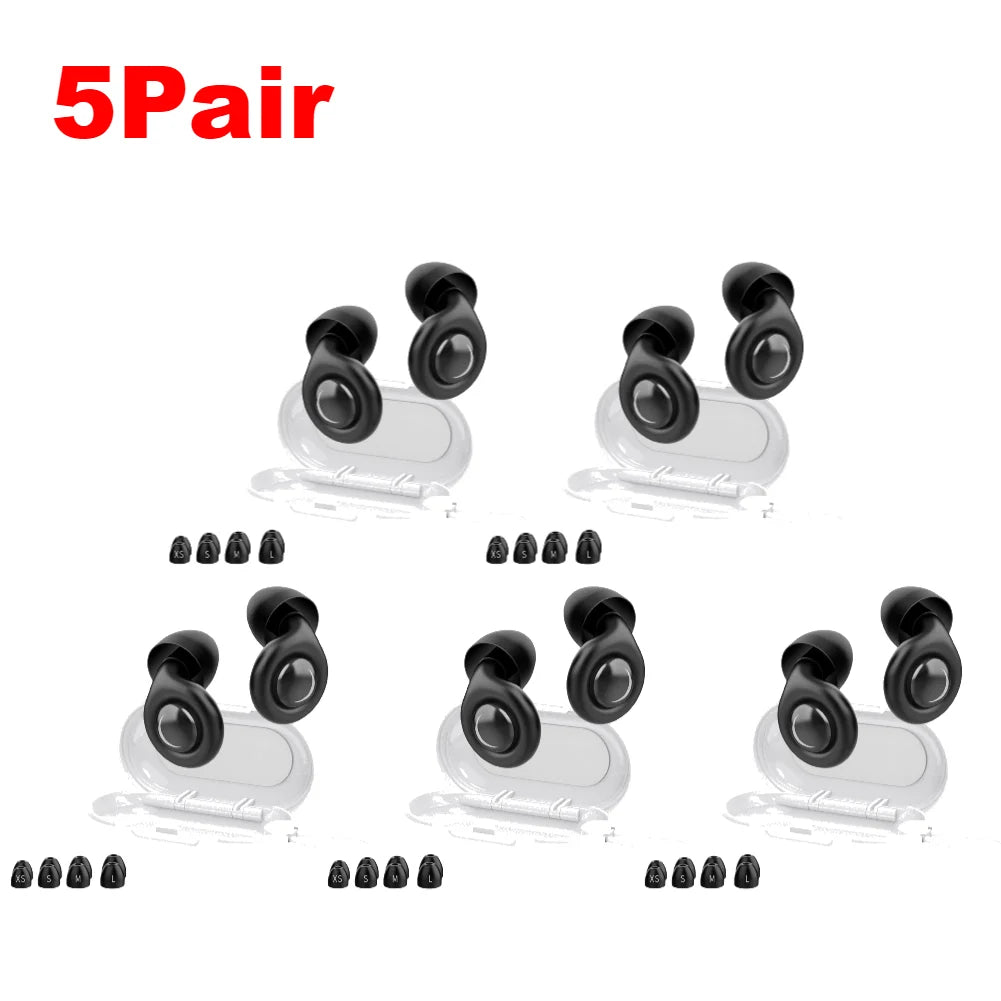 Noise-cancellation silicone ear plugs