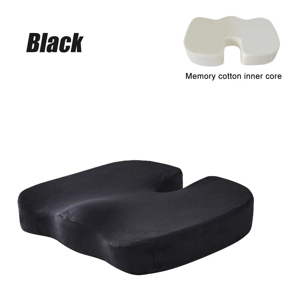 Travel orthopedic pillow seat cushion made with memory foam