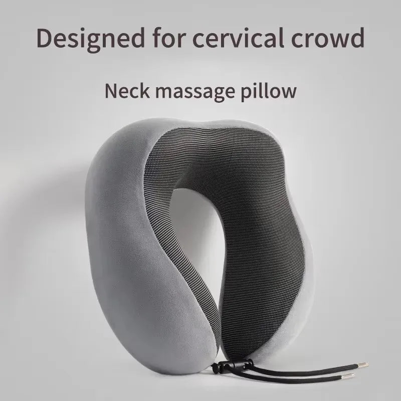 Memory foam travel neck pillow