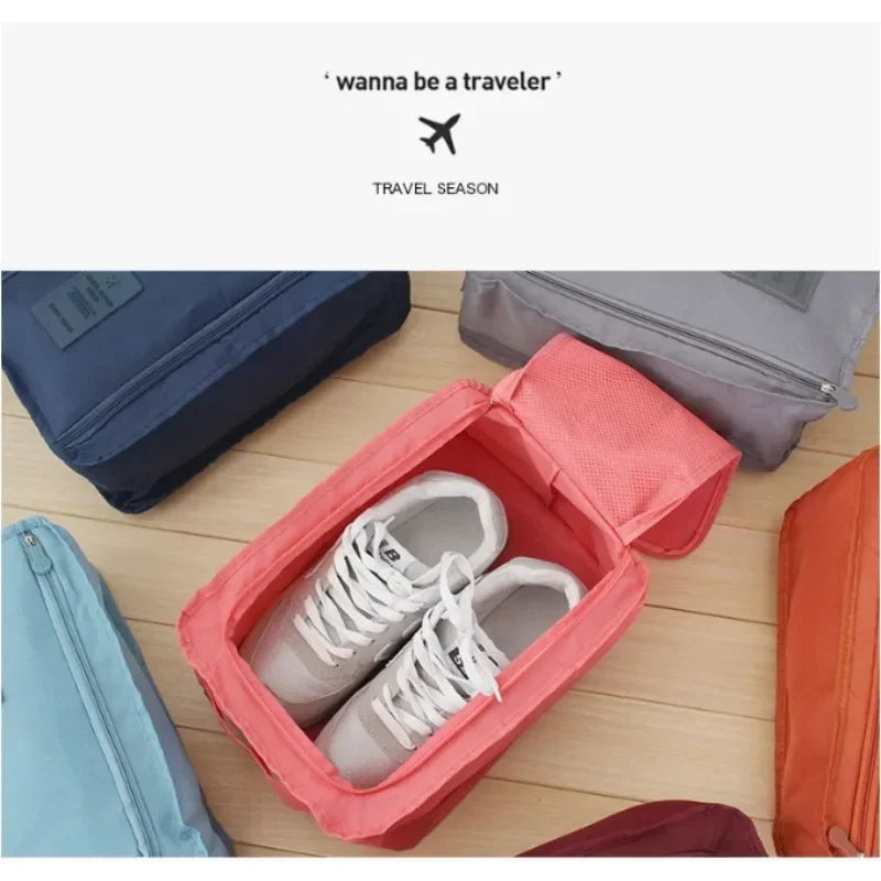 Portable folding shoe bag for travel - 1pc