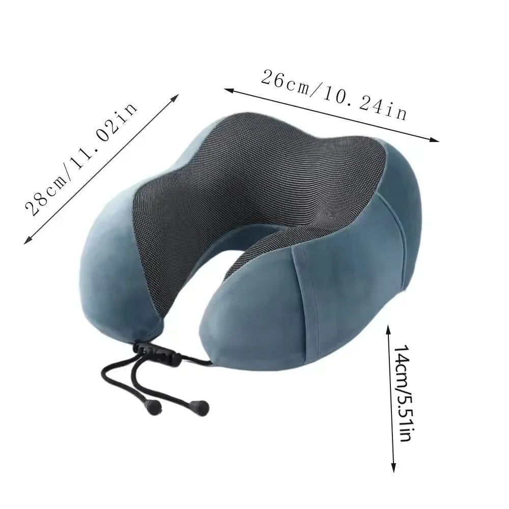 Memory foam travel neck pillow