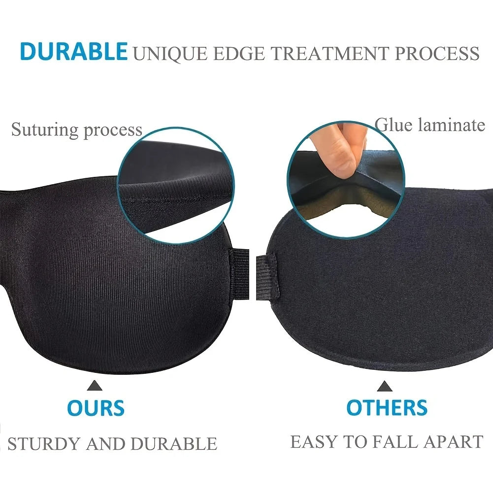 Contoured sleep mask 100% light blocking