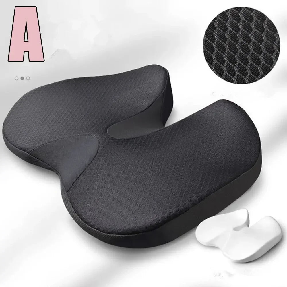Pain-relief comfort cushion for plane, car, and any seats